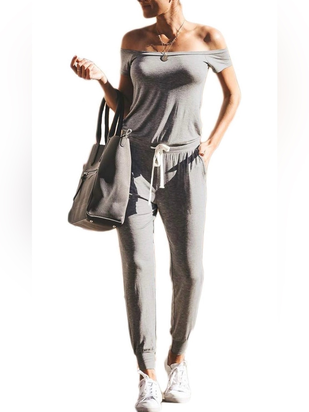 ANRABESS Short Sleeve Off Shoulder Romper